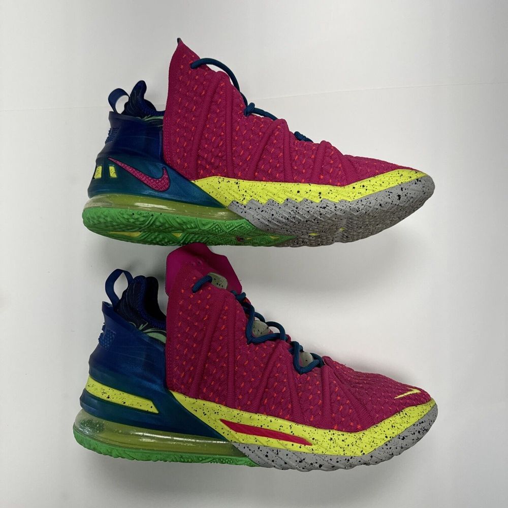 Size‎  11 Nike LeBron 18 Los Angeles By Night Clean Great Condition DB8148-600 - Picture 8 of 9